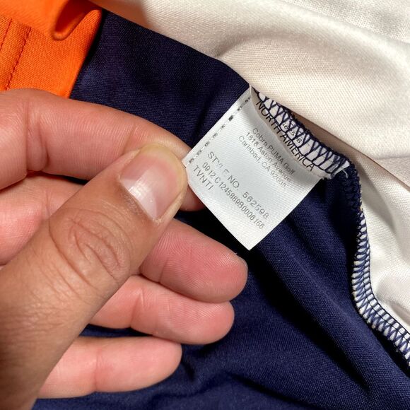 Puma Mens Medium Short Sleeve Polo Shirt Ombre Fade Color Pattern Soccer Futbol - Picture 6 of 8